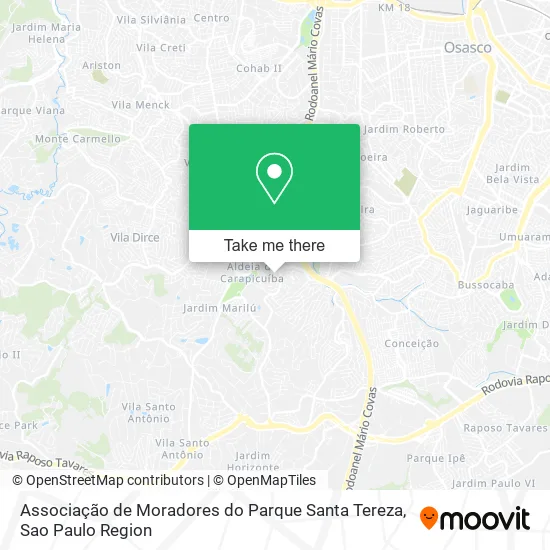Associação de Moradores do Parque Santa Tereza map