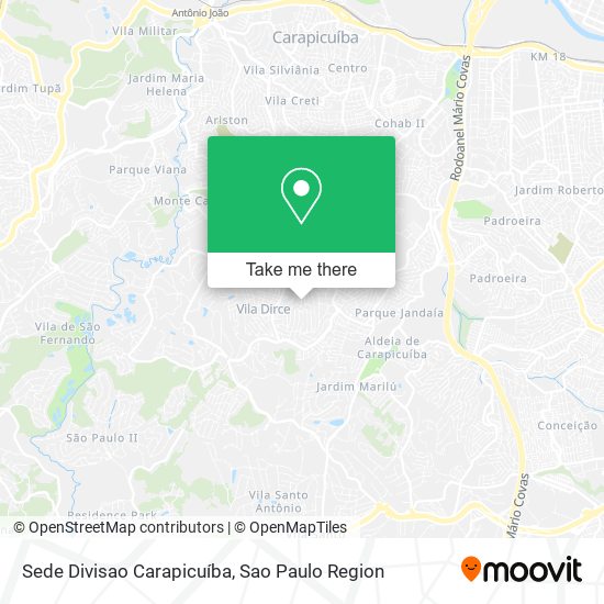 Sede Divisao Carapicuíba map