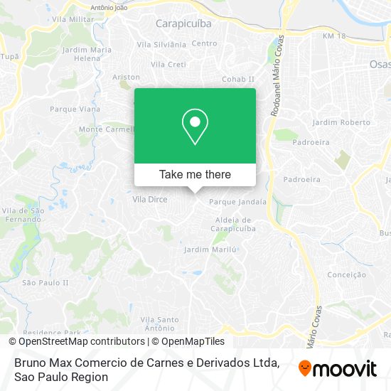 Mapa Bruno Max Comercio de Carnes e Derivados Ltda