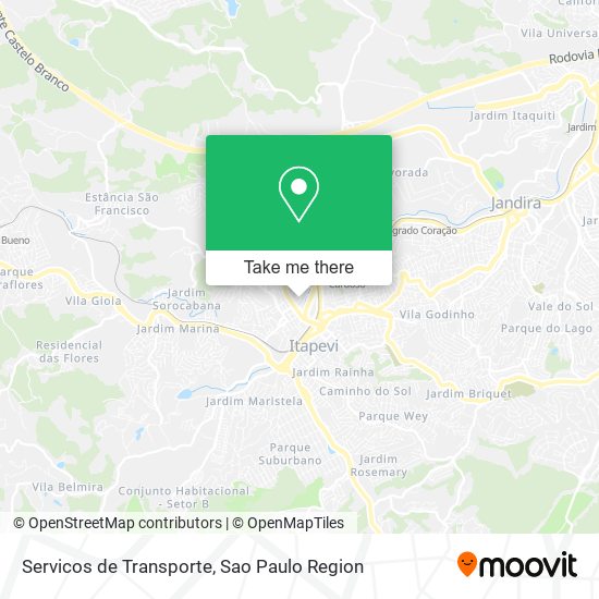 Mapa Servicos de Transporte