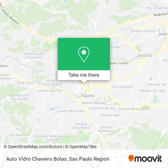 Auto Vidro Chaveiro Bolao map