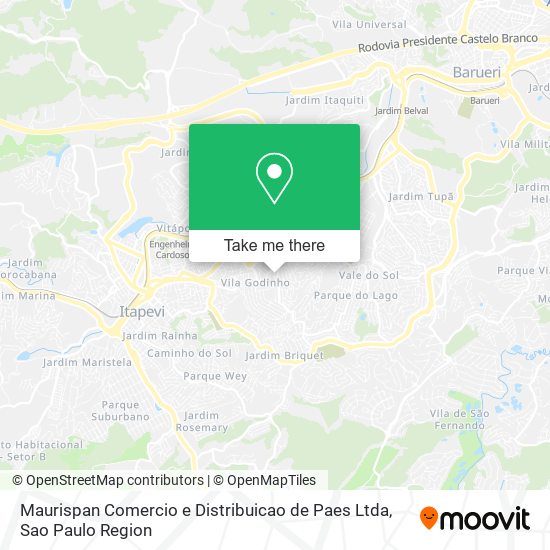 Mapa Maurispan Comercio e Distribuicao de Paes Ltda