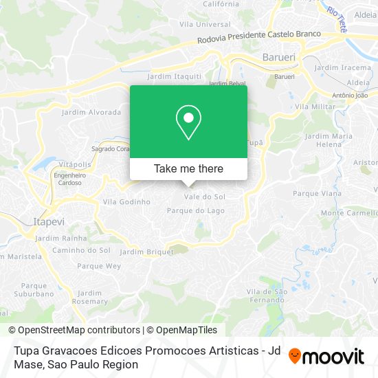 Tupa Gravacoes Edicoes Promocoes Artisticas - Jd Mase map