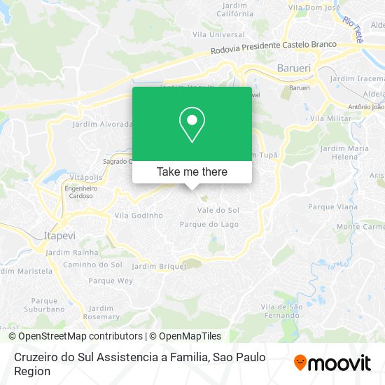 Mapa Cruzeiro do Sul Assistencia a Familia