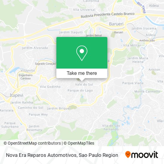 Mapa Nova Era Reparos Automotivos