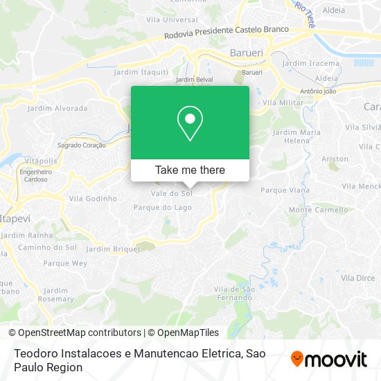 Teodoro Instalacoes e Manutencao Eletrica map