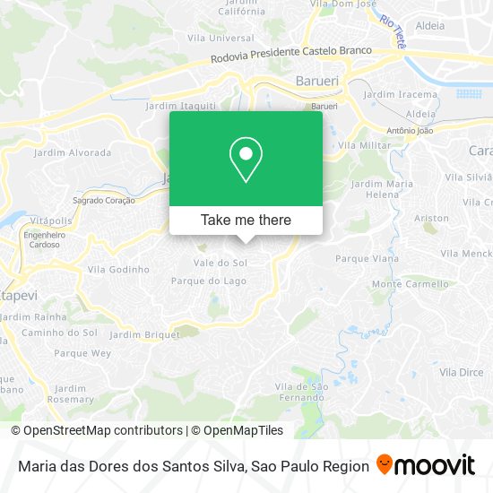 Mapa Maria das Dores dos Santos Silva