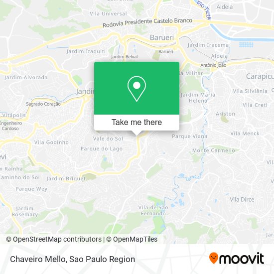 Chaveiro Mello map