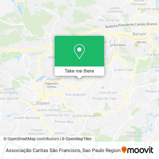 Mapa Associação Caritas São Francisco