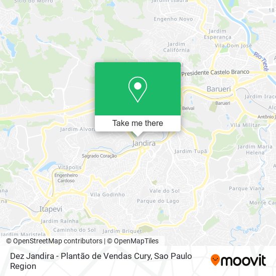 Dez Jandira - Plantão de Vendas Cury map