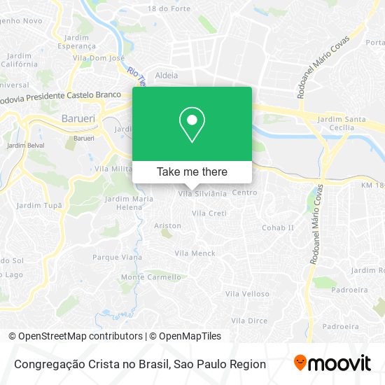 Mapa Congregação Crista no Brasil