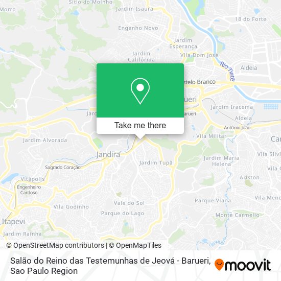 Salão do Reino das Testemunhas de Jeová - Barueri map