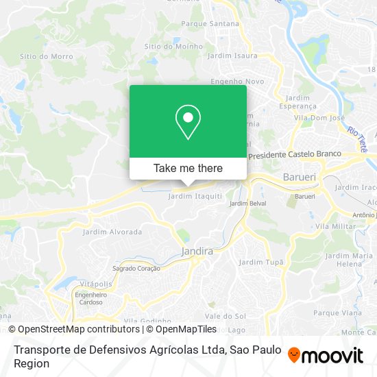 Mapa Transporte de Defensivos Agrícolas Ltda