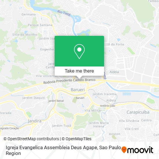 Mapa Igreja Evangelica Assembleia Deus Agape