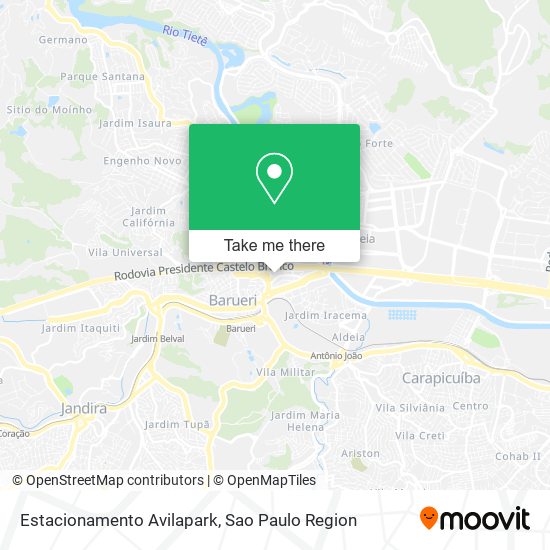 Estacionamento Avilapark map