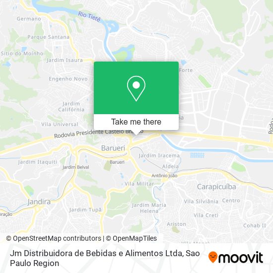 Mapa Jm Distribuidora de Bebidas e Alimentos Ltda