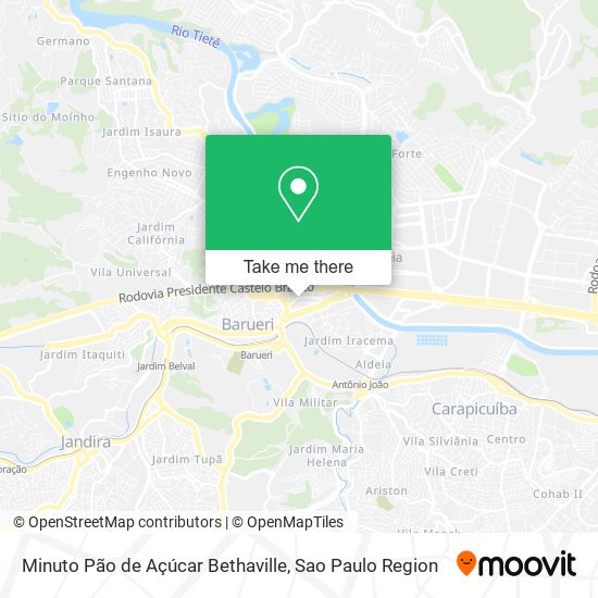 Minuto Pão de Açúcar Bethaville map