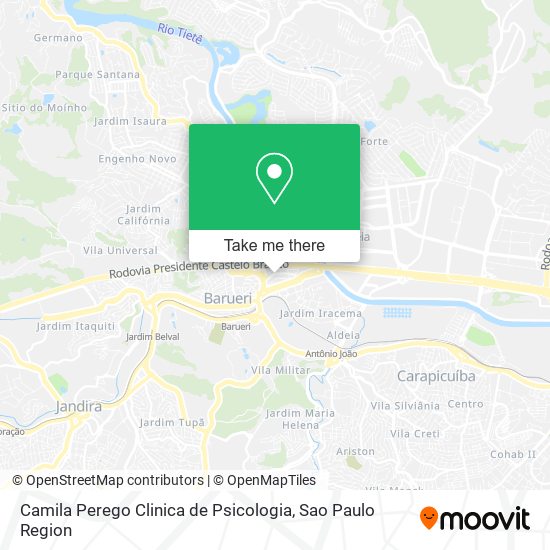 Mapa Camila Perego Clinica de Psicologia