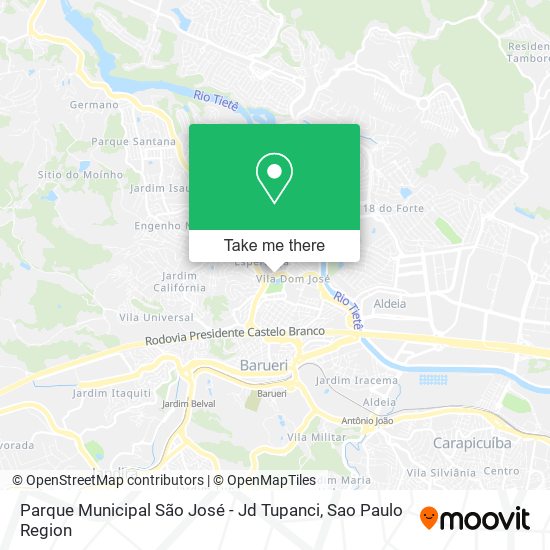 Parque Municipal São José - Jd Tupanci map