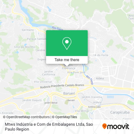 Mtws Indústria e Com de Embalagens Ltda map