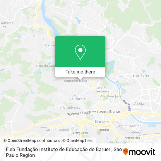 Fieb Fundação Instituto de Educação de Barueri map