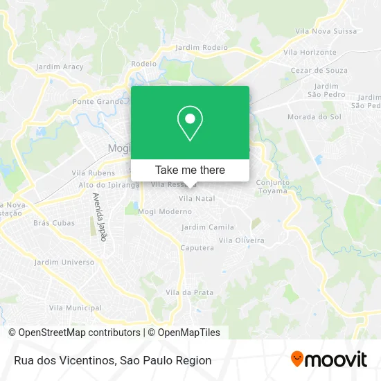 Rua dos Vicentinos map