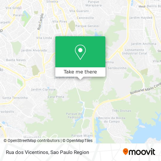 Rua dos Vicentinos map
