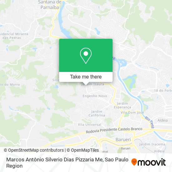 Mapa Marcos Antônio Silverio Dias Pizzaria Me