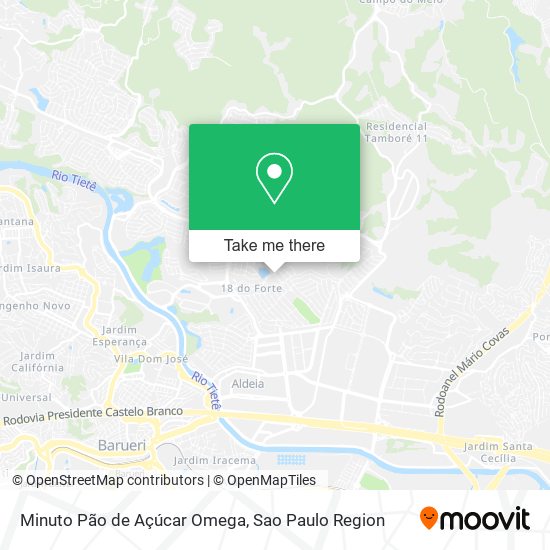 Minuto Pão de Açúcar Omega map