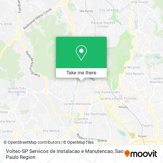 Mapa Voltec-SP Servicos de Instalacao e Manutencao