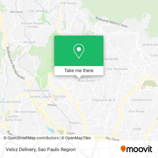 Veloz Delivery map