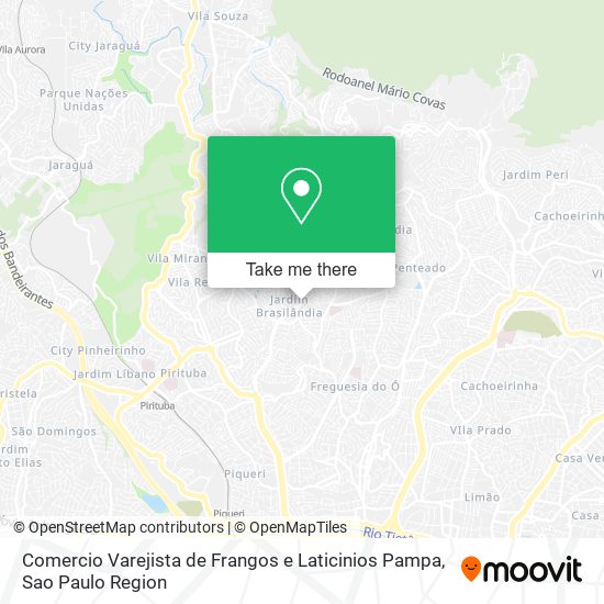 Mapa Comercio Varejista de Frangos e Laticinios Pampa