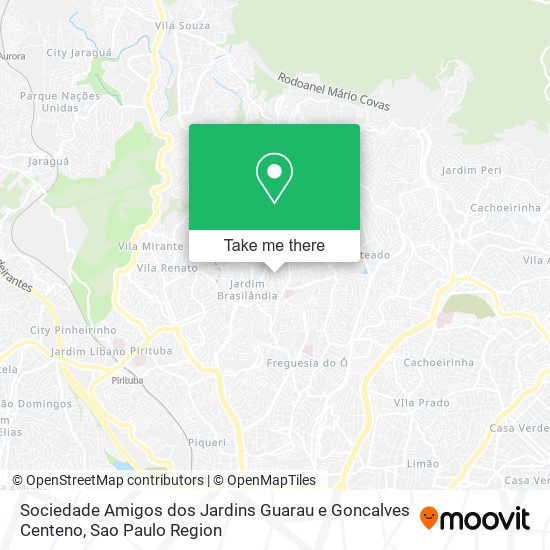 Sociedade Amigos dos Jardins Guarau e Goncalves Centeno map