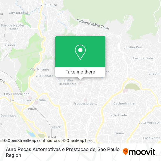 Mapa Auro Pecas Automotivas e Prestacao de