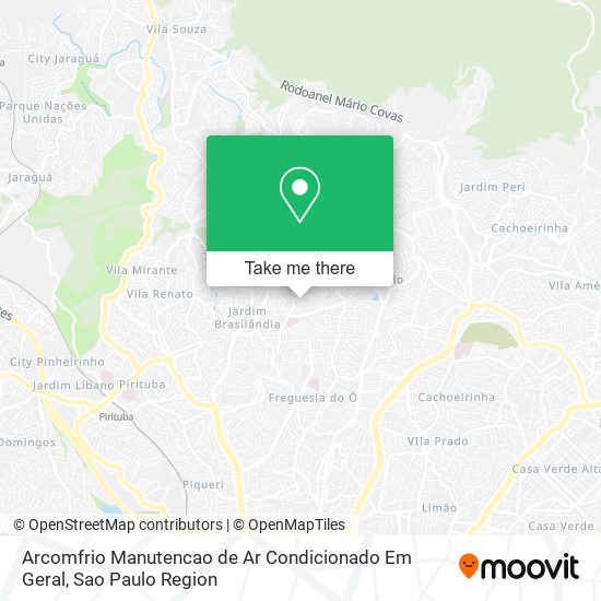 Arcomfrio Manutencao de Ar Condicionado Em Geral map