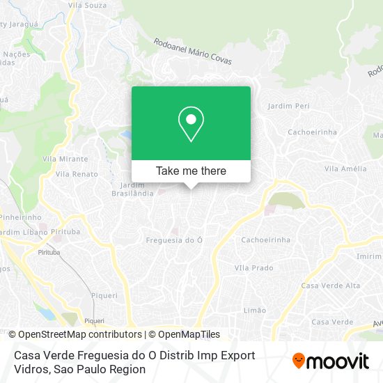 Casa Verde Freguesia do O Distrib Imp Export Vidros map