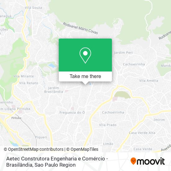 Aetec Construtora Engenharia e Comércio - Brasilândia map