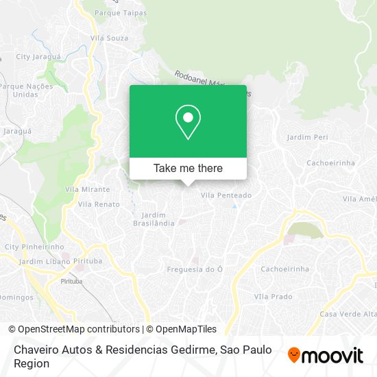 Mapa Chaveiro Autos & Residencias Gedirme