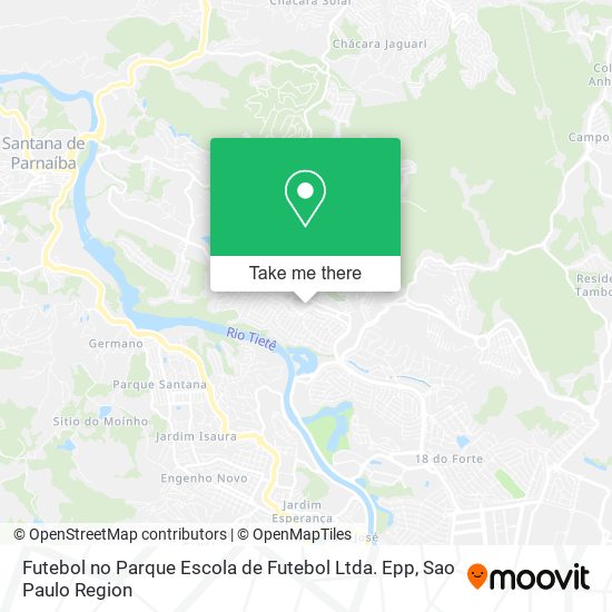 Mapa Futebol no Parque Escola de Futebol Ltda. Epp