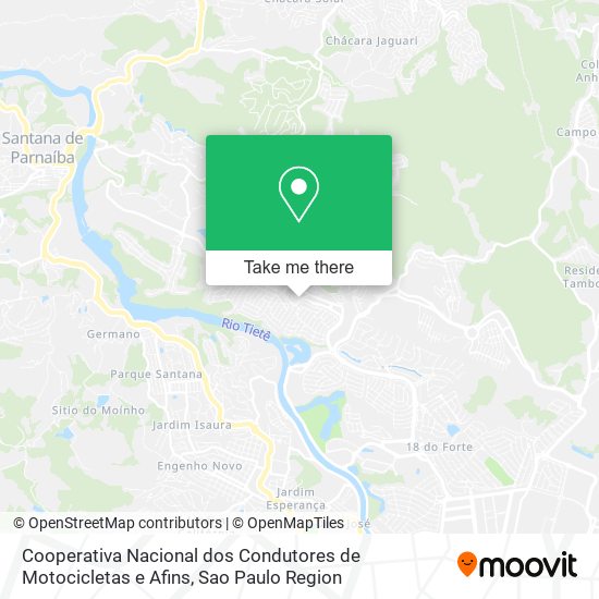 Mapa Cooperativa Nacional dos Condutores de Motocicletas e Afins