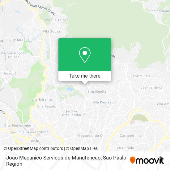 Mapa Joao Mecanico Servicos de Manutencao