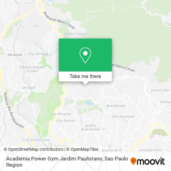Mapa Academia Power Gym Jardim Paulistano