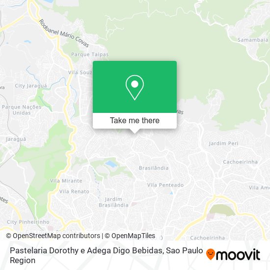 Mapa Pastelaria Dorothy e Adega Digo Bebidas