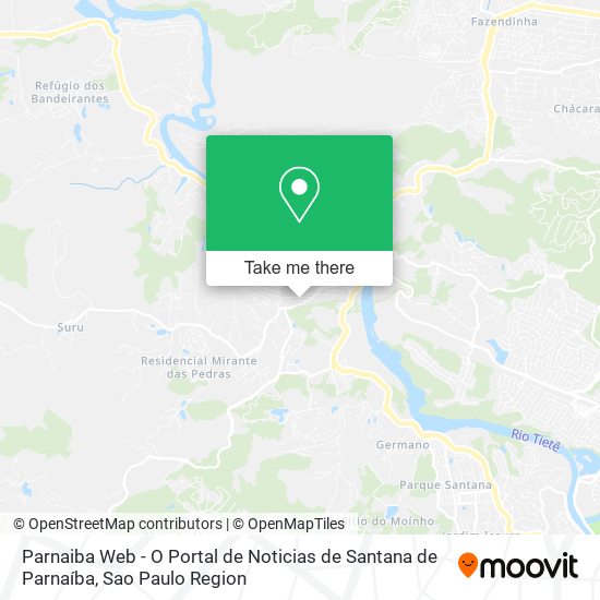 Mapa Parnaiba Web - O Portal de Noticias de Santana de Parnaíba