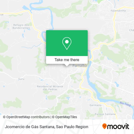 Jcomercio de Gás Santana map