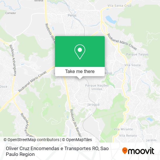 Mapa Oliver Cruz Encomendas e Transportes RO