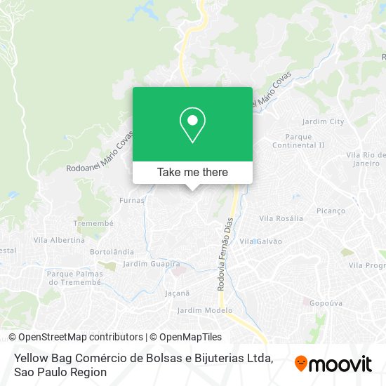 Yellow Bag Comércio de Bolsas e Bijuterias Ltda map