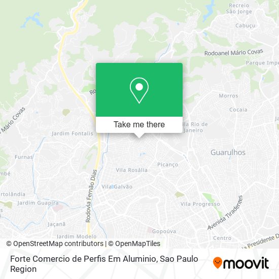 Forte Comercio de Perfis Em Aluminio map