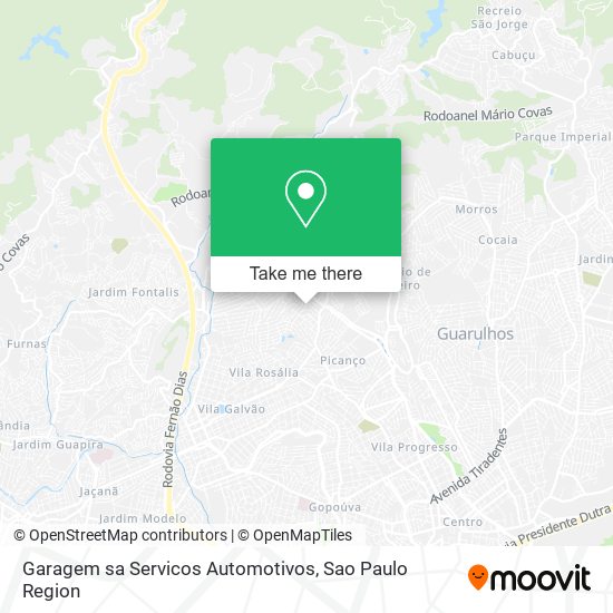 Mapa Garagem sa Servicos Automotivos