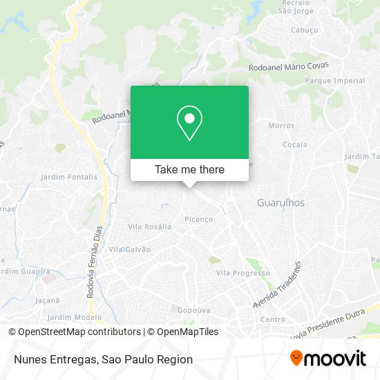 Nunes Entregas map